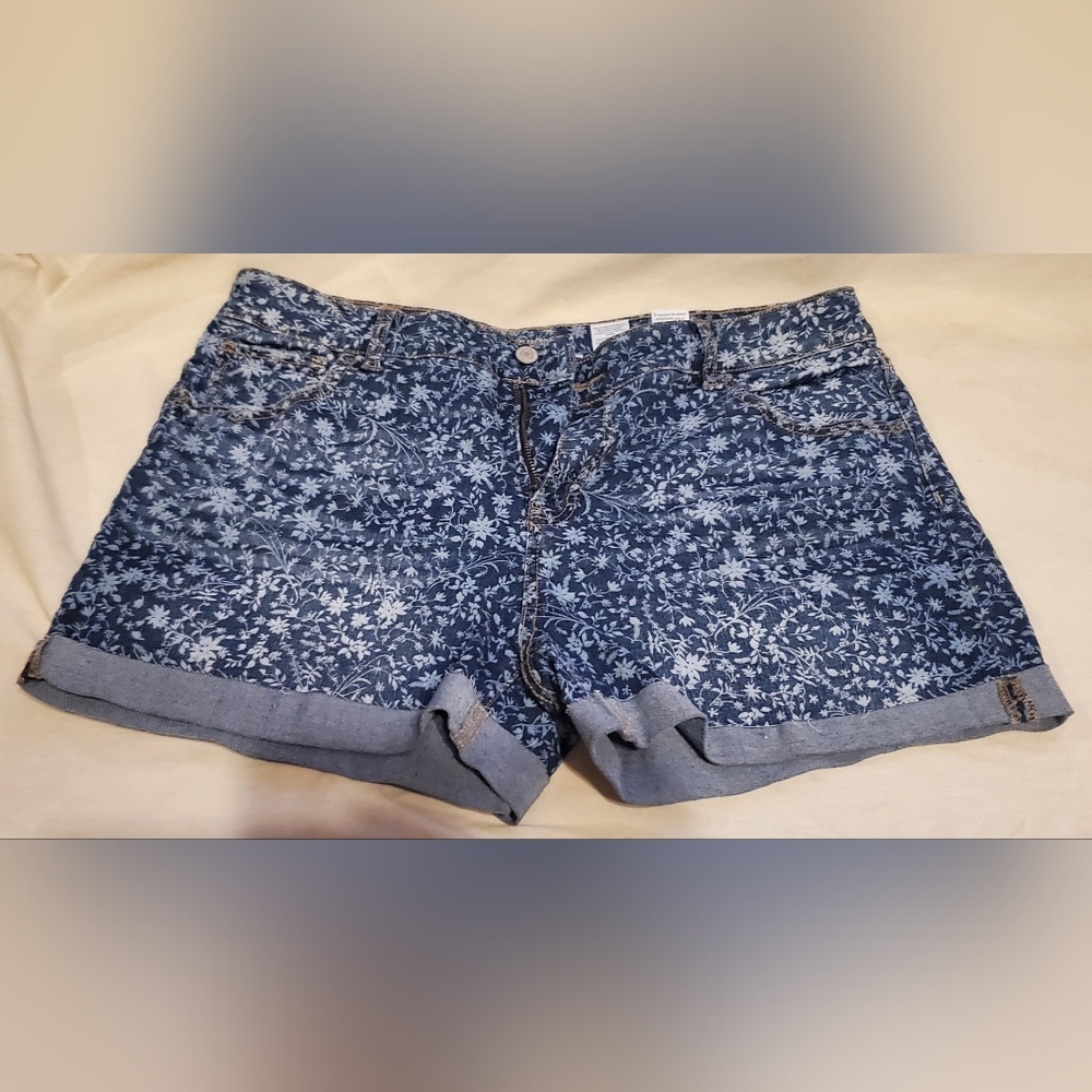 Floral Jean Shorts